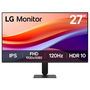 LG Monitor 27U411A 27 Pulgadas IPS Full HD 120Hz HDR10 VRR, Panel Sin Bordes, 5ms, 99% sRGB, HDMI, VESA 100x100, Diseño Ergonómico