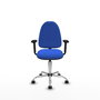 PIQUERAS Y CRESPO Silla de oficina Aýna Azul con Brazos 2D