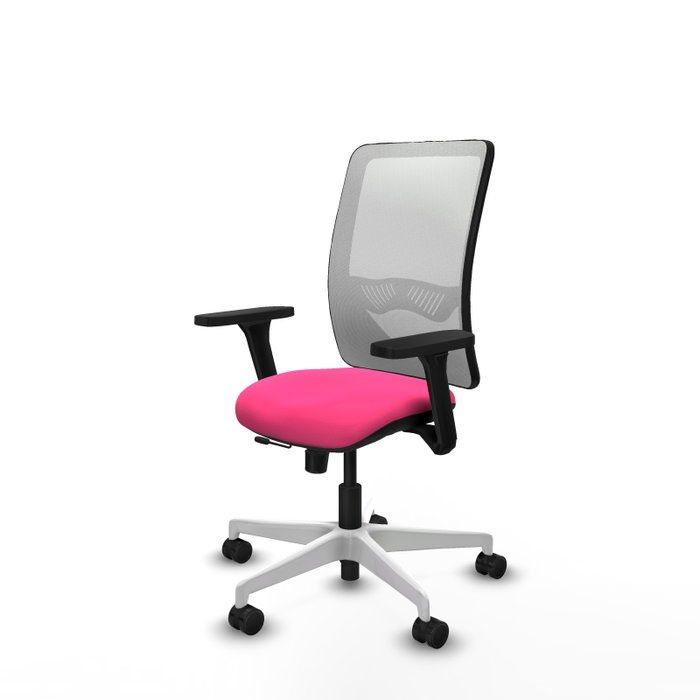 PIQUERAS Y CRESPO Silla de oficina Zulema Rosa y Blanco