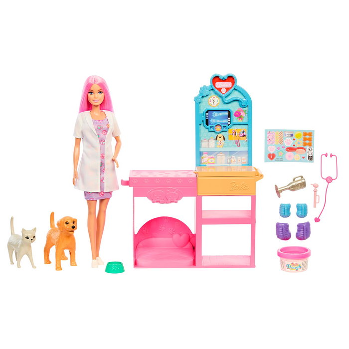 Barbie y su Clínica Veterinaria con Muñeca y Accesorios Barbie y su Clínica Veterinaria con Muñeca y Accesorios