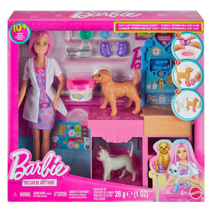 Barbie Muñeca Barbie Y Su Clínica Veterinaria JFX93 Mattel para Niños +3 Años Barbie Muñeca Barbie Y Su Clínica Veterinaria JFX93 Mattel para Niños +3 Años