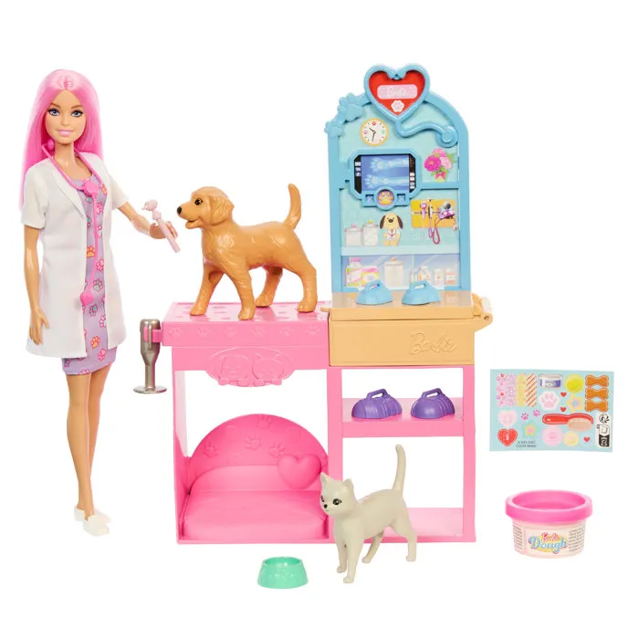 Barbie Muñeca Barbie Y Su Clínica Veterinaria JFX93 Mattel para Niños +3 Años Barbie Muñeca Barbie Y Su Clínica Veterinaria JFX93 Mattel para Niños +3 Años