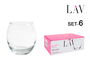 Lav Set 6 Vasos Vidrio 405cc Empire 7x9x9.5cm (8 Cajas)