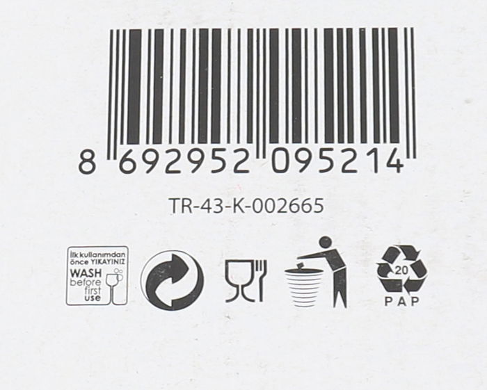 Lav Set 6 Vasos Vidrio 405cc Empire 7x9x9.5cm (8 Cajas)