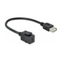 DeLOCK 86384 Módulo Keystone USB C Hembra a USB A Hembra con Cable Plano