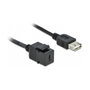 DeLOCK 86384 Módulo Keystone USB C Hembra a USB A Hembra con Cable Plano