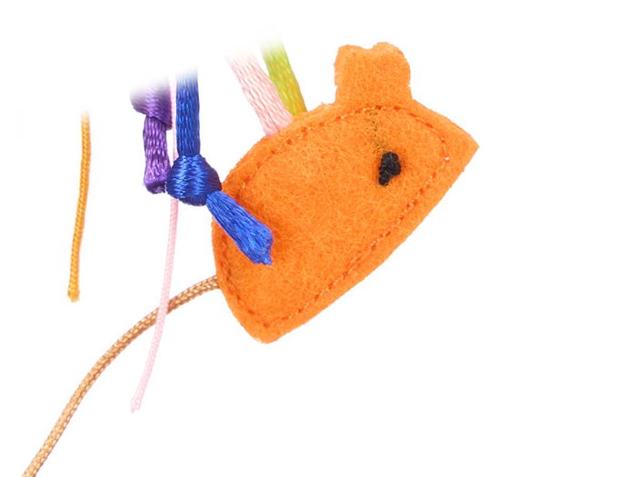 Mascow Juguete para Gato con Plumas de Plástico, 16x26x11 cm (Set de 6)