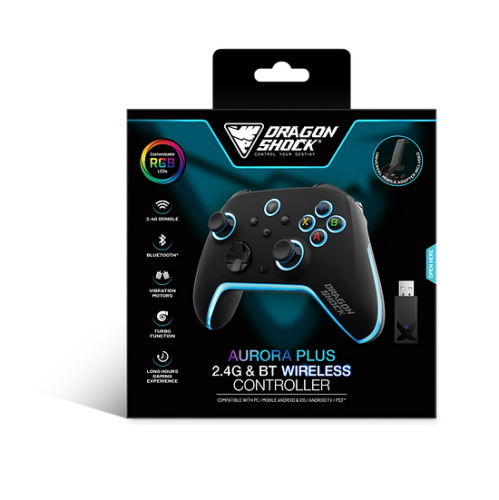 Dragon Shock 148048 Gamepad Negro Bluetooth/RF/USB Analógico/Digital para Android, PC, Playstation 3, iOS