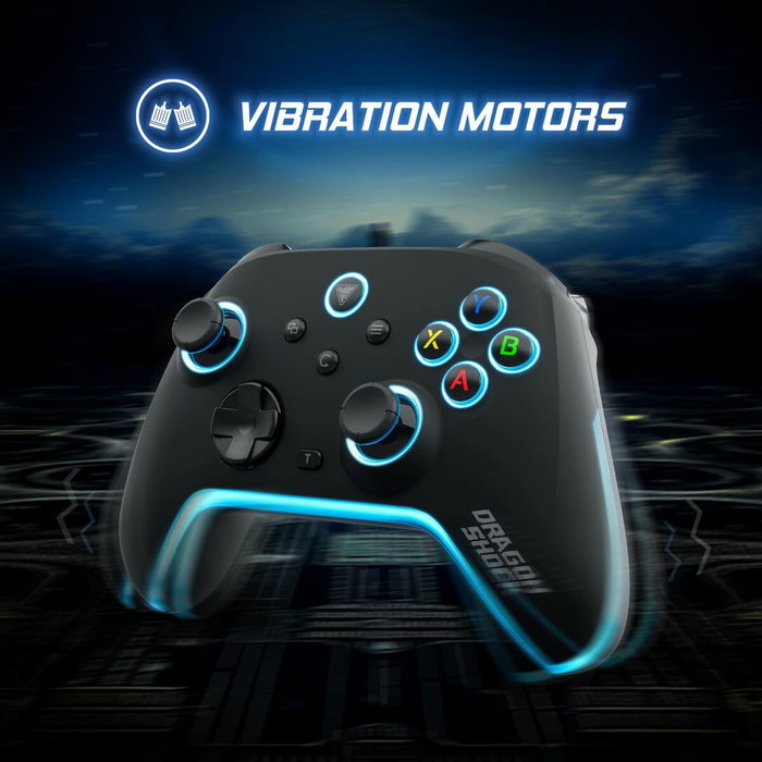 Dragonshock Aurora Plus Gamepad Negro Bluetooth/RF/USB
