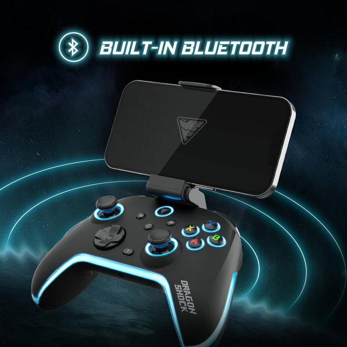 Dragonshock Aurora Plus Gamepad Negro Bluetooth/RF/USB