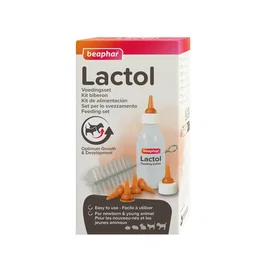 Lactol Kit Biberón con 6 Tetinas y Limpiador para Mascotas