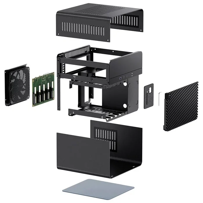 Jonsbo N2 Mini-ITX NAS Gehäuse - schwarz