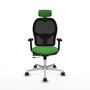 PIQUERAS Y CRESPO Silla de oficina Jorquera con Mecanismo Sincro/Traslack Verde y Negro