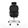 PIQUERAS Y CRESPO Silla de oficina Jorquera con Mecanismo Sincro/Traslack Verde y Negro