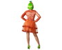 Atosa Disfraz de Calabaza Naranja con Vestido Corto y Accesorio para la Cabeza