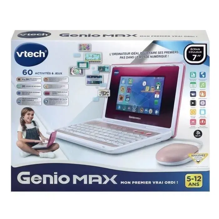 Vtech VT3417765534553 Genio Max Rosa (Pantalla 7) - Idioma francés