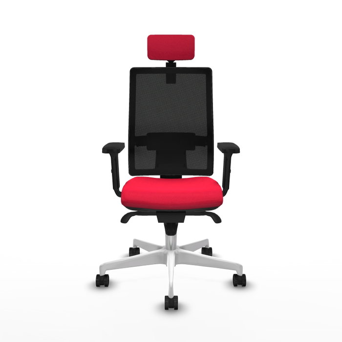 PIQUERAS Y CRESPO Silla de oficina Horna con mecanismo Sincro, Rojo y Negro PIQUERAS Y CRESPO Silla de oficina Horna con mecanismo Sincro, Rojo y Negro