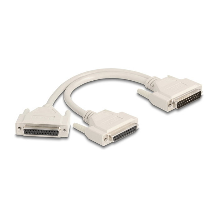 DeLOCK 65959 Adaptador Y-Kabel Splitter D-Sub 25 Pin Macho a 2 x Hembra con Tornillos DeLOCK 65959 Adaptador Y-Kabel Splitter D-Sub 25 Pin Macho a 2 x Hembra con Tornillos