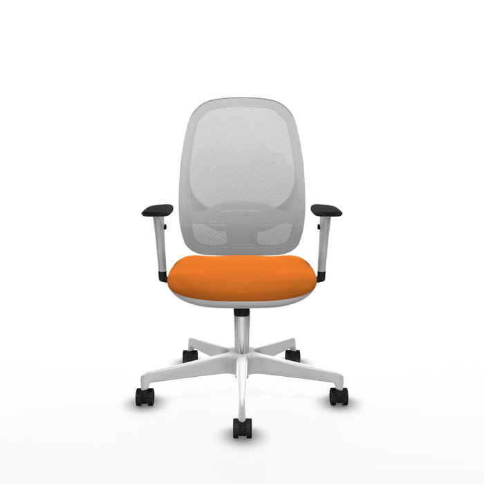 PIQUERAS Y CRESPO Silla de oficina Cilanco Naranja y Blanco