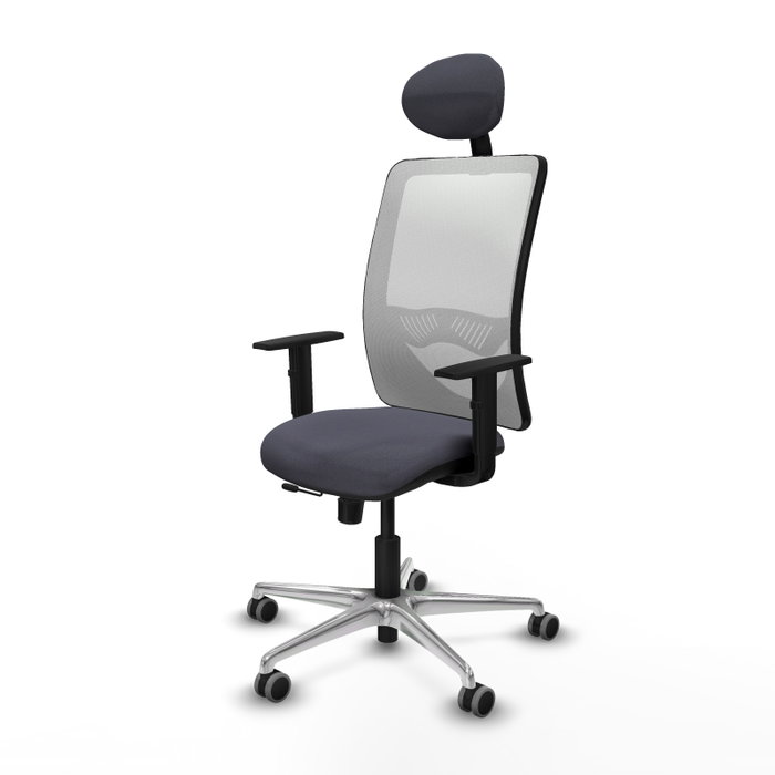 PIQUERAS Y CRESPO Silla de oficina Zulema con mecanismo Sincro/Traslack, Gris oscuro y Blanco PIQUERAS Y CRESPO Silla de oficina Zulema con mecanismo Sincro/Traslack, Gris oscuro y Blanco