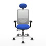 PIQUERAS Y CRESPO Silla de oficina Zulema Azul y Blanco