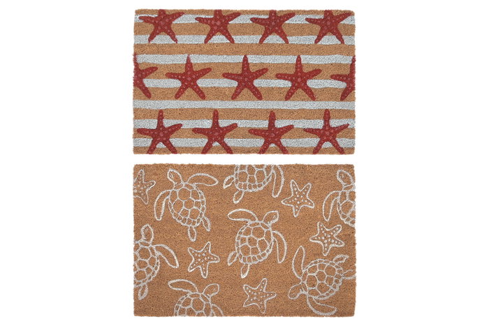 DKD Home Decor Felpudo Mediterraneo Natural Rojo Fibra Coco Goma 40 x 60 x 1.5 cm (6 Unidades) DKD Home Decor Felpudo Mediterraneo Natural Rojo Fibra Coco Goma 40 x 60 x 1.5 cm (6 Unidades)