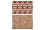DKD Home Decor Felpudo Mediterraneo Natural Rojo Fibra Coco Goma 40 x 60 x 1.5 cm (6 Unidades)
