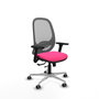 PIQUERAS Y CRESPO Silla de oficina Cilanco con mecanismo Sincro/Traslack, Rosa y Gris