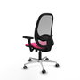 PIQUERAS Y CRESPO Silla de oficina Cilanco con mecanismo Sincro/Traslack, Rosa y Gris