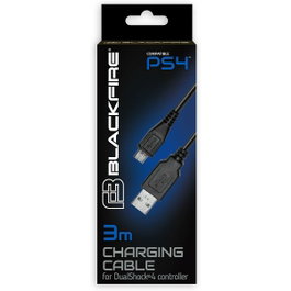 Blackfire Cable de Carga USB-MicroUSB para Mandos DualShock 3m