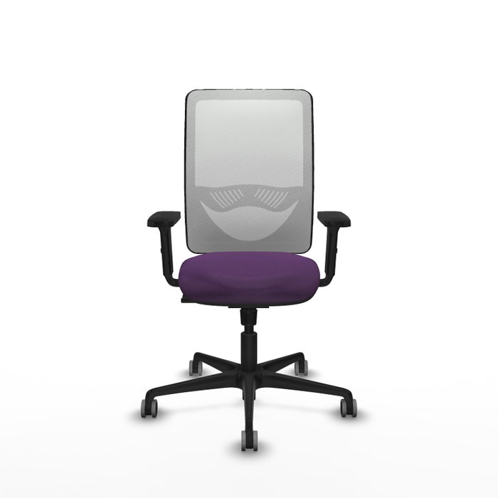 PIQUERAS Y CRESPO Silla de oficina Zulema con mecanismo Sincro, Morado y Blanco