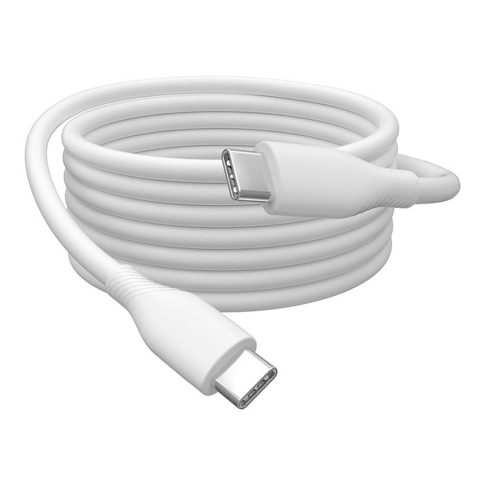Digitus Cable USB 2.0 Tipo C a C de Silicona, 0.5m, Blanco