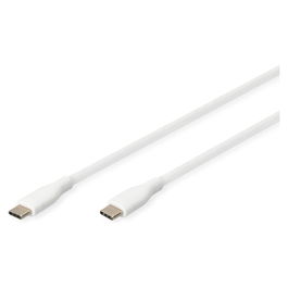 Digitus Cable USB 2.0 Tipo C a C de Silicona, 0.5m, Blanco