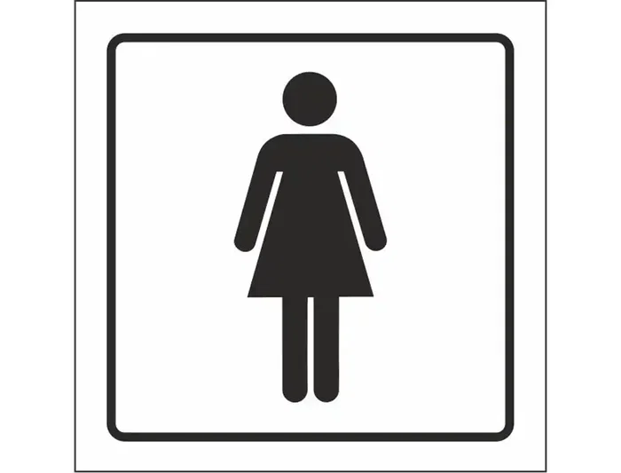 Syssa Señal de Aseos Señoras en PVC 105x105 mm Señal Informativa Syssa Señal de Aseos Señoras en PVC 105x105 mm Señal Informativa