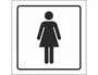 Syssa Señal de Aseos Señoras en PVC 105x105 mm Señal Informativa