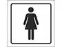 Syssa Señal de Aseos Señoras en PVC 105x105 mm Señal Informativa
