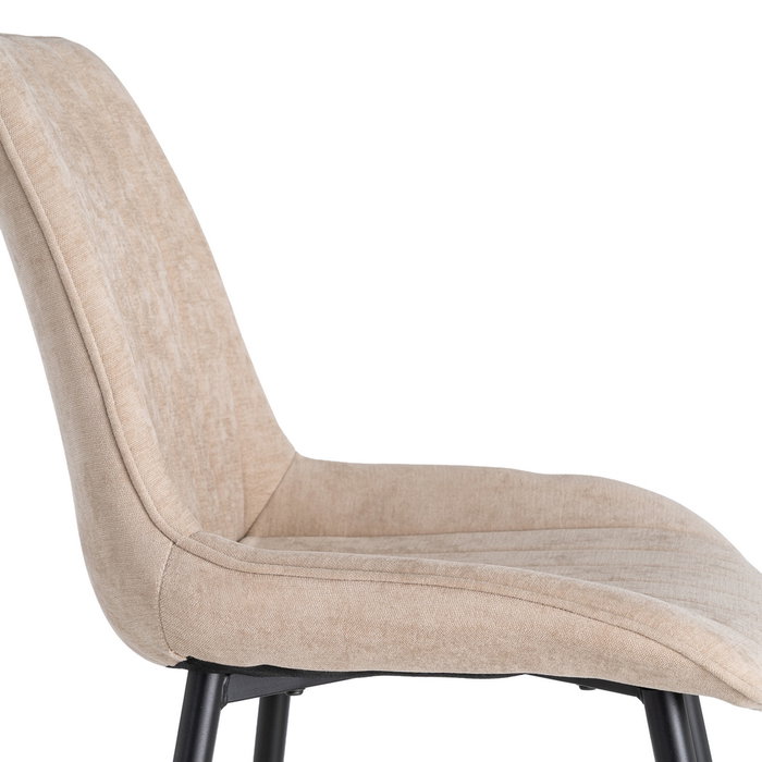 Silla Beige Tejido-Metal Contract 50 X 60 X 85 cm (Set de 4) Silla Beige Tejido-Metal Contract 50 X 60 X 85 cm (Set de 4)