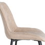 Silla Beige Tejido-Metal Contract 50 X 60 X 85 cm (Set de 4)