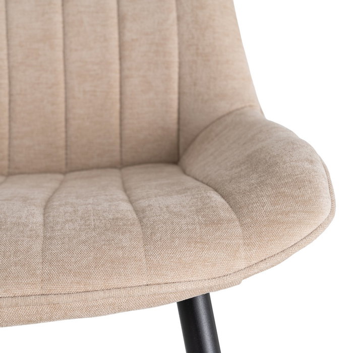 Silla Beige Tejido-Metal Contract 50 X 60 X 85 cm (Set de 4) Silla Beige Tejido-Metal Contract 50 X 60 X 85 cm (Set de 4)