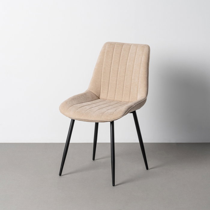 Silla Beige Tejido-Metal Contract 50 X 60 X 85 cm (Set de 4) Silla Beige Tejido-Metal Contract 50 X 60 X 85 cm (Set de 4)