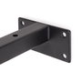 Emuca Juego de soportes para estante de madera Shelf recto de tubo cuadrado, Acero, Pintado negro