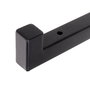 Emuca Juego de soportes para estante de madera Shelf recto de tubo cuadrado, Acero, Pintado negro