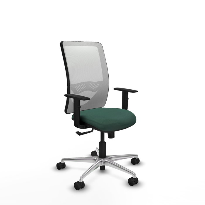PIQUERAS Y CRESPO Silla de oficina Zulema con mecanismo Sincro, Verde botella y Blanco PIQUERAS Y CRESPO Silla de oficina Zulema con mecanismo Sincro, Verde botella y Blanco