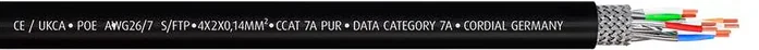 CORDIAL 15597 Cable de red CAT 7A S/FTP 50 m Negro, Conectores Neutrik etherCon NE8MX-B-1 + Hirose RJ45, PUR, Bobina Schill CORDIAL 15597 Cable de red CAT 7A S/FTP 50 m Negro, Conectores Neutrik etherCon NE8MX-B-1 + Hirose RJ45, PUR, Bobina Schill