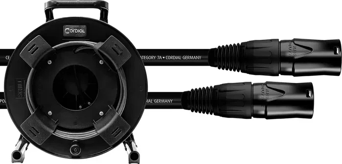CORDIAL 15597 Cable de red CAT 7A S/FTP 50 m Negro, Conectores Neutrik etherCon NE8MX-B-1 + Hirose RJ45, PUR, Bobina Schill CORDIAL 15597 Cable de red CAT 7A S/FTP 50 m Negro, Conectores Neutrik etherCon NE8MX-B-1 + Hirose RJ45, PUR, Bobina Schill