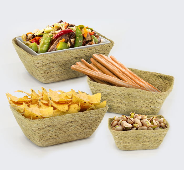 Privilege Cesta Seagrass Rectangular 18 cm x 11 cm x 8 cm (24 Unidades)