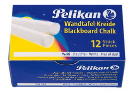 Pelikan Tizas Blancas Redondas de 12 Unidades en Estuche Plegable