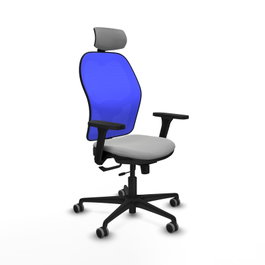 PIQUERAS Y CRESPO Silla de oficina Jorquera Sincro/Traslack Gris claro/Azul