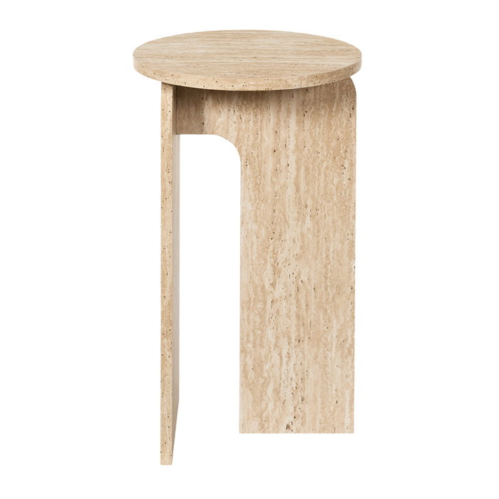 Home Deco Factory Mesa Auxiliar Pietra, Colección Terra Nova, Diámetro 30 cm Altura 50 cm