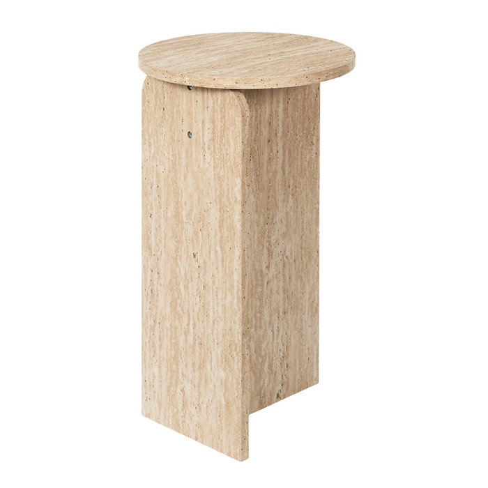 Home Deco Factory Mesa Auxiliar Pietra, Colección Terra Nova, Diámetro 30 cm Altura 50 cm